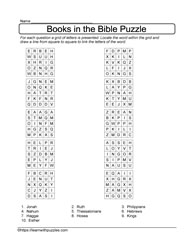 Locate the Bible Book Puzzle